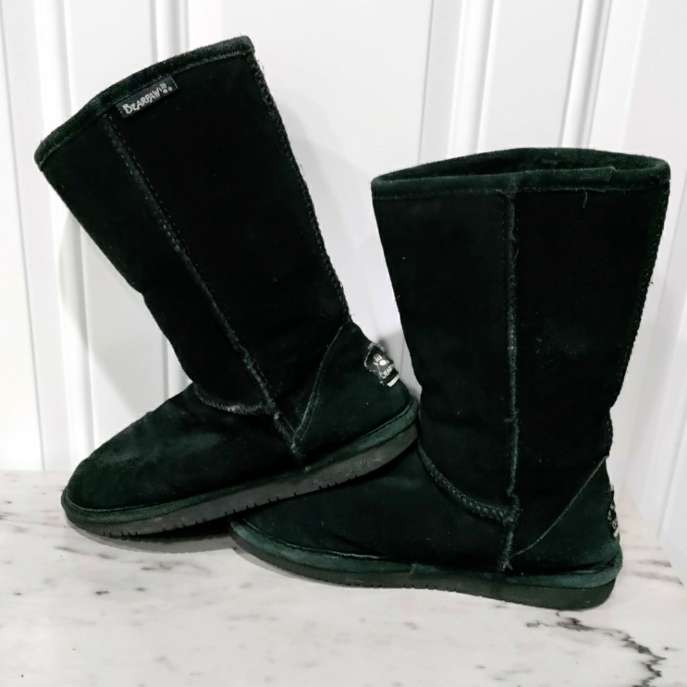 Bearpaw Elle black Suede Sheepskin Boot with NeverWet technology women's…